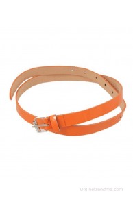 Rlf Fashions Orange Color Ladies Belt